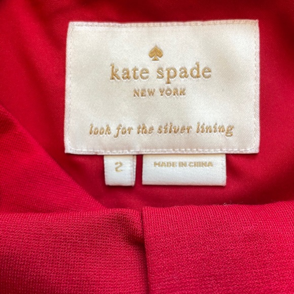 Kate Spade New York Bow Back Dress in Spicy Red Size 2 - Picture 2 of 9